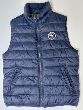 Boys Navy Quilted Puffer Vest - Abercrombie & Fitch - Size XXS 6